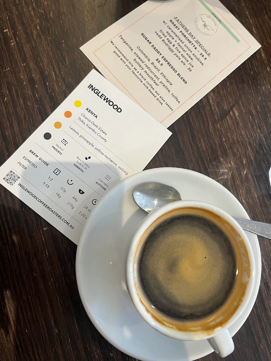 Menu, Tinker Northcote