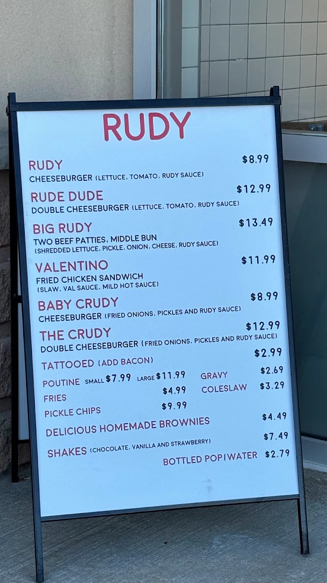 Menu, RUDY