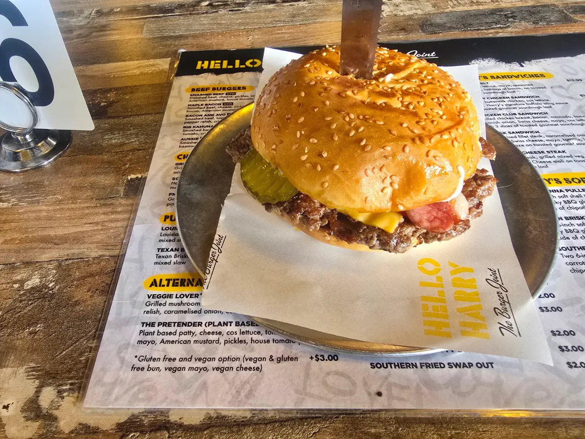 Menu, Hello Harry The Burger Joint (Ipswich)