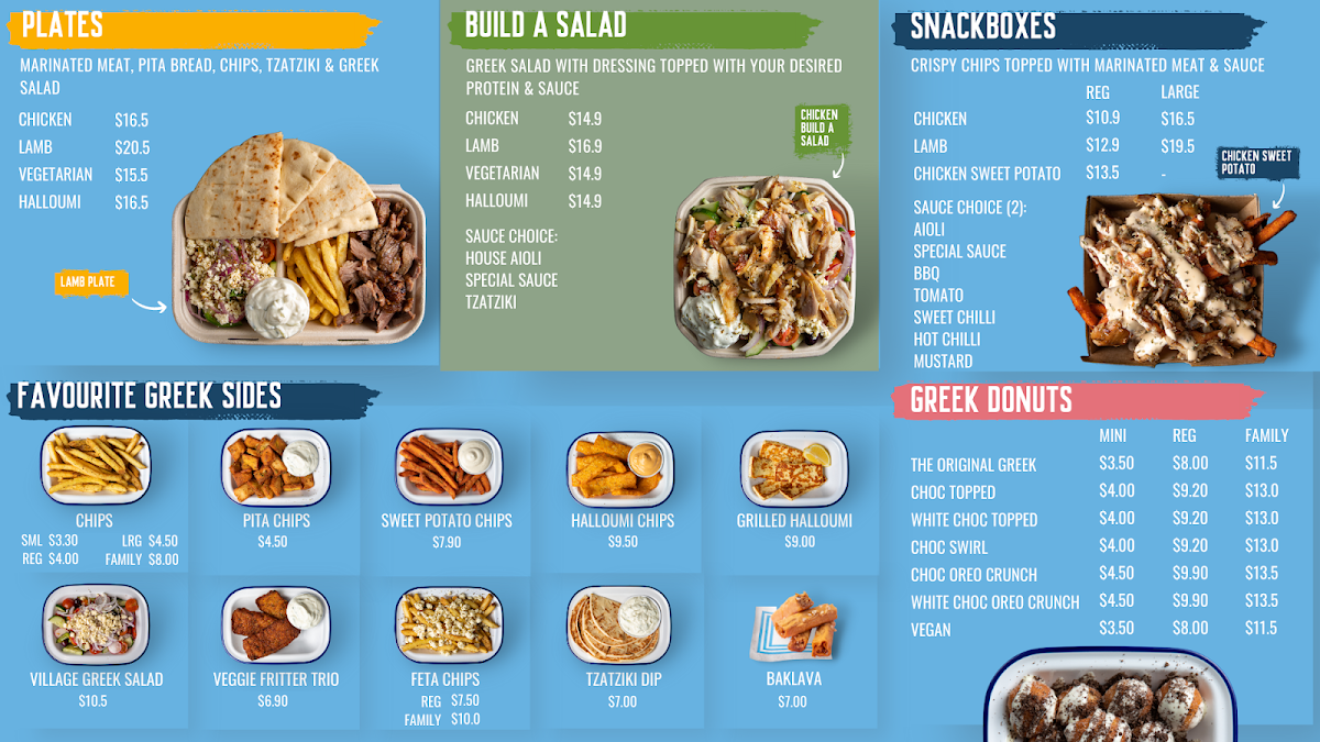 Menu, The Yiros Shop - Morayfield