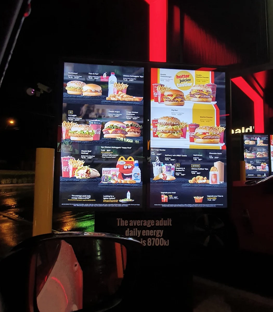 Menu, McDonald's Fulham Gardens