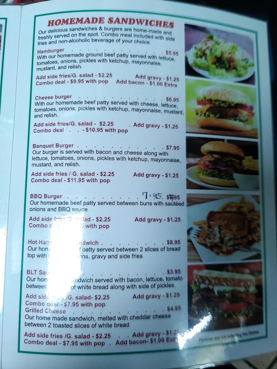 Menu, Ritz Bites Bar and Grill