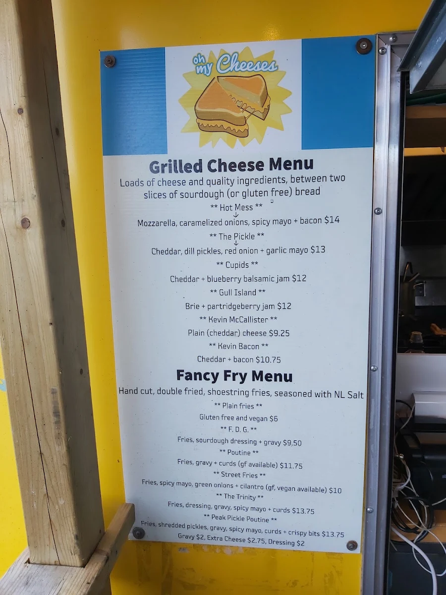 Menu, Oh My Cheeses