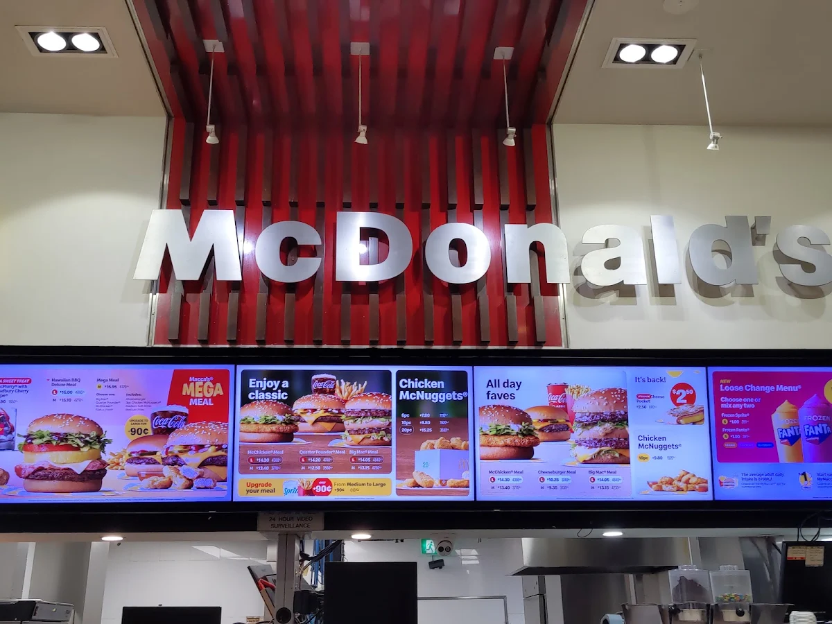 Menu, McDonald's Helensvale Westfield