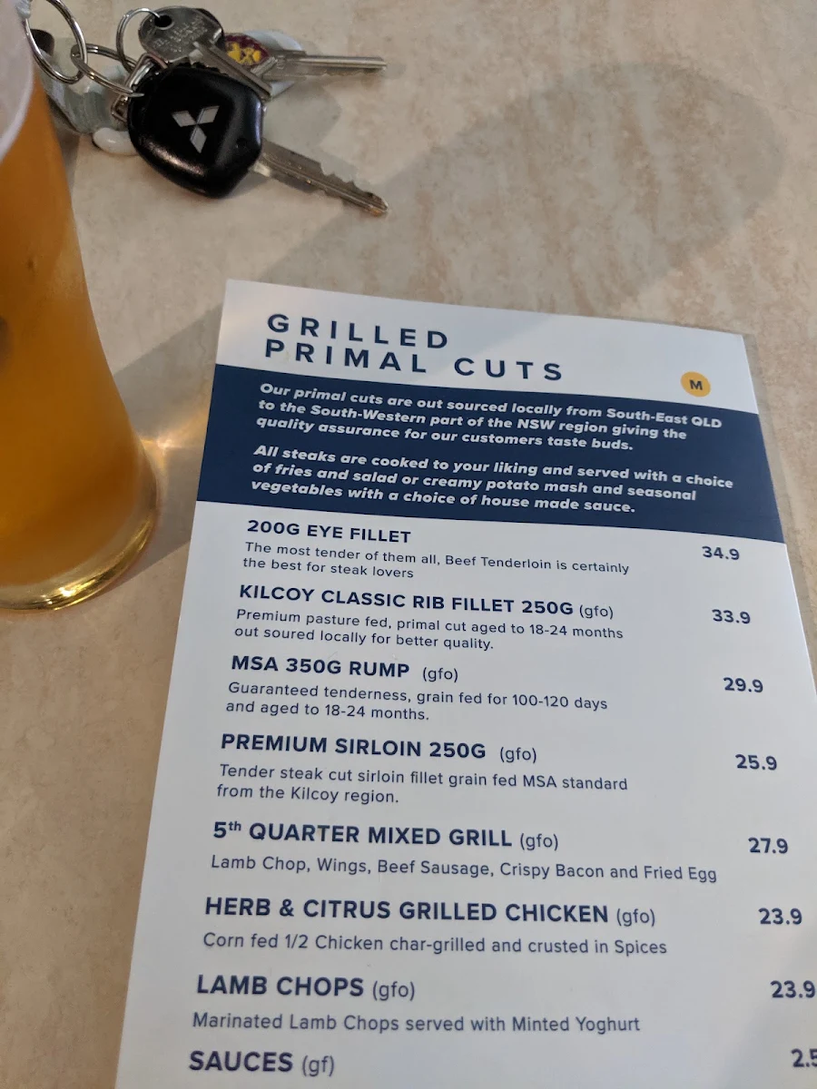 Menu, LIONS@springwood