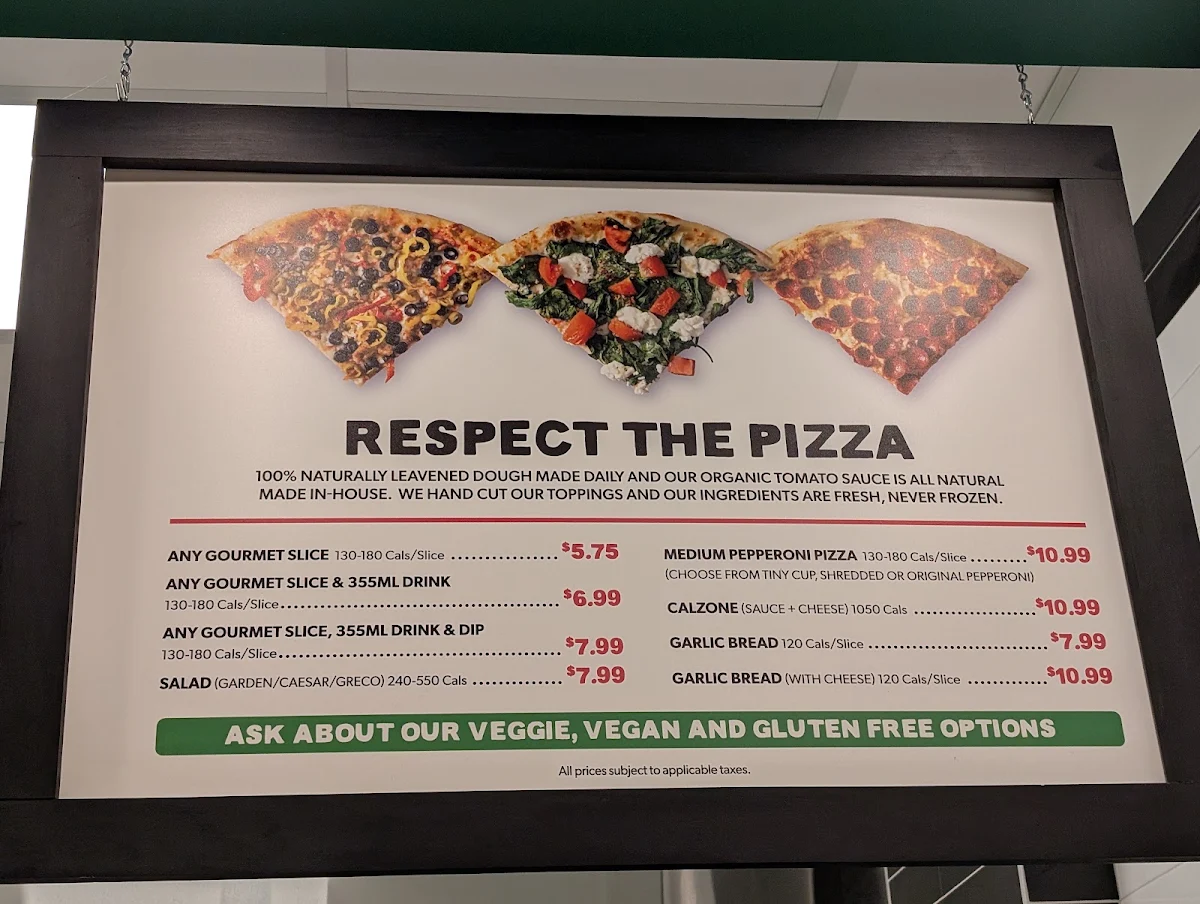 Menu, Pizzaiolo