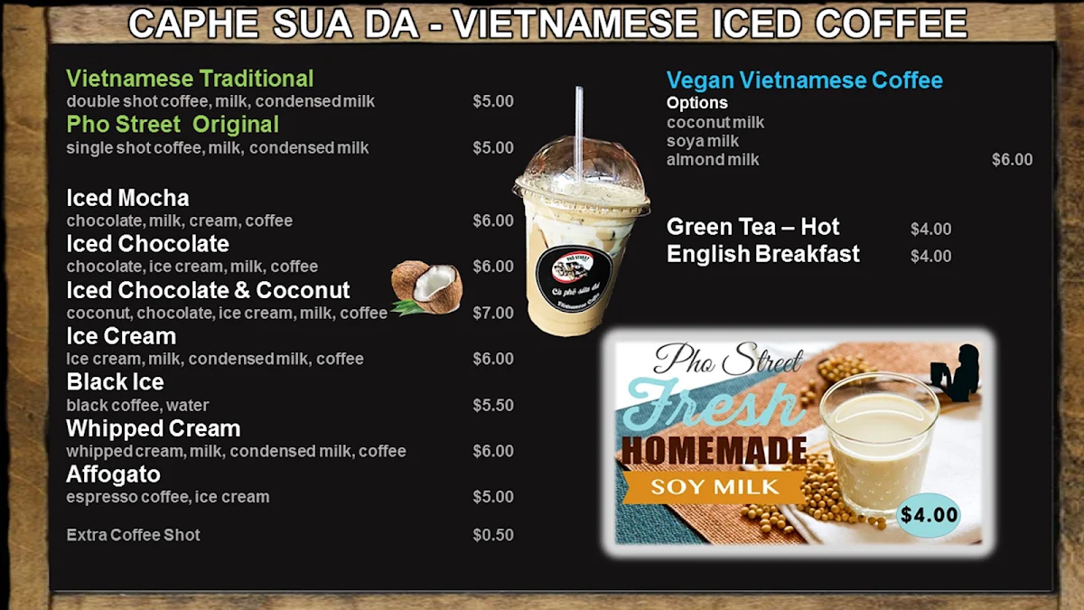 Menu, Pho Street Cairns