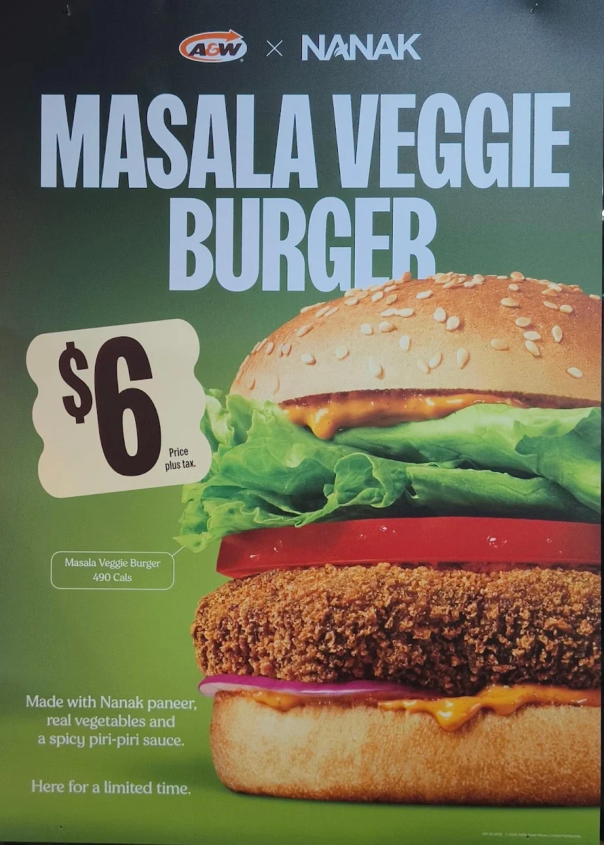 Menu, A&W Canada