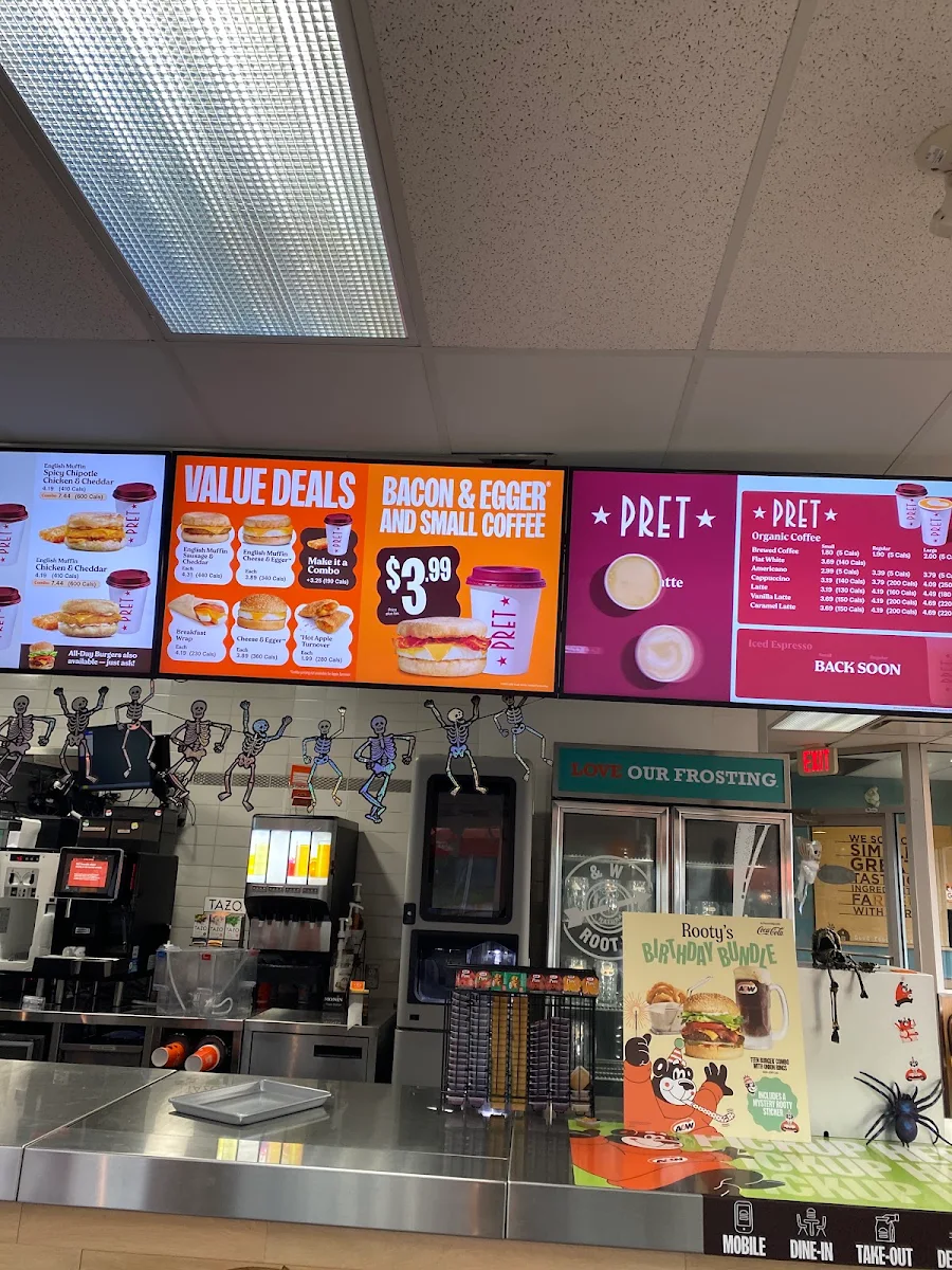 Menu, A&W Canada