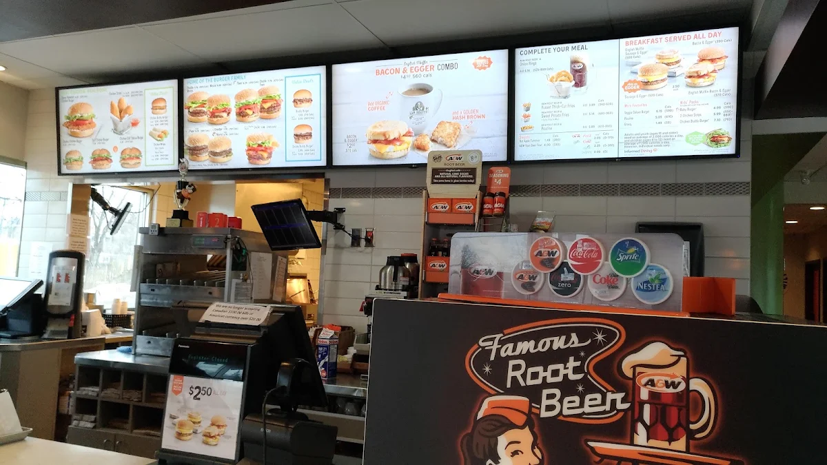 Menu, A&W Canada