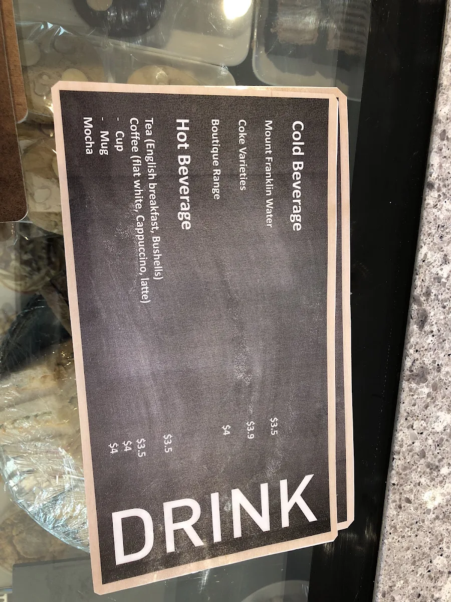 Menu, Neighbourhood Cafe