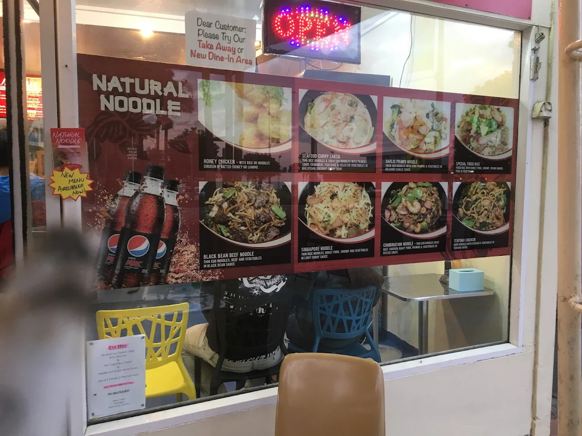 Menu, Natural Noodle Gatton