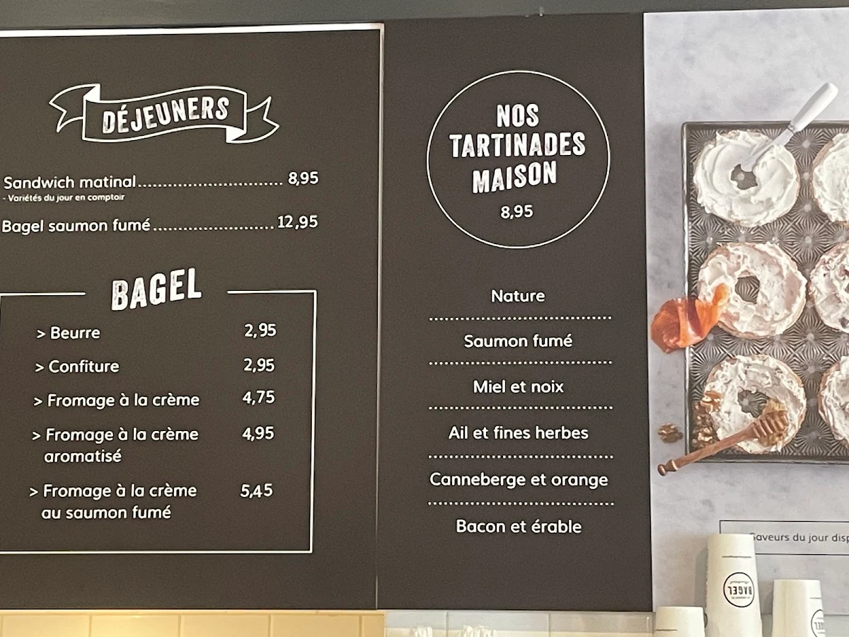 Menu, La Fabrique de Bagel de Montréal (Petite Italie)