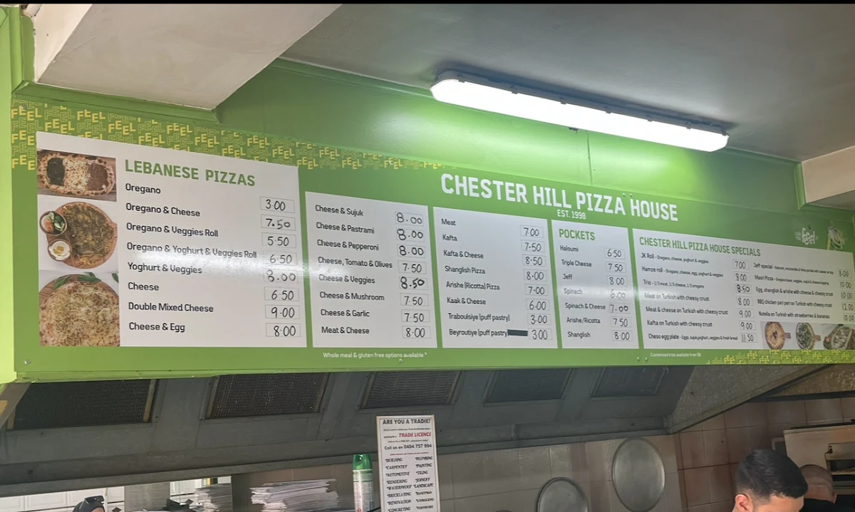 Menu, Cesars Pizza House
