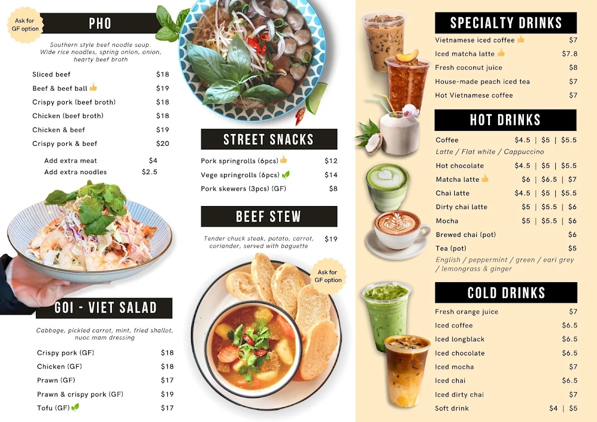 Menu, Hochi Mini