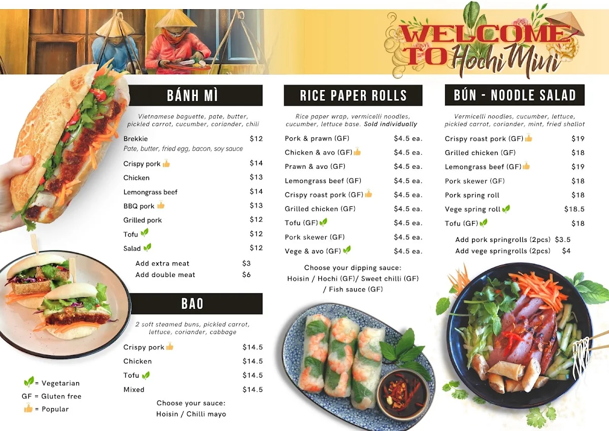 Menu, Hochi Mini
