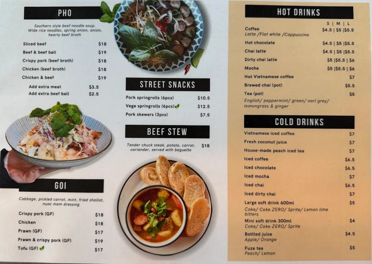 Menu, Hochi Mini