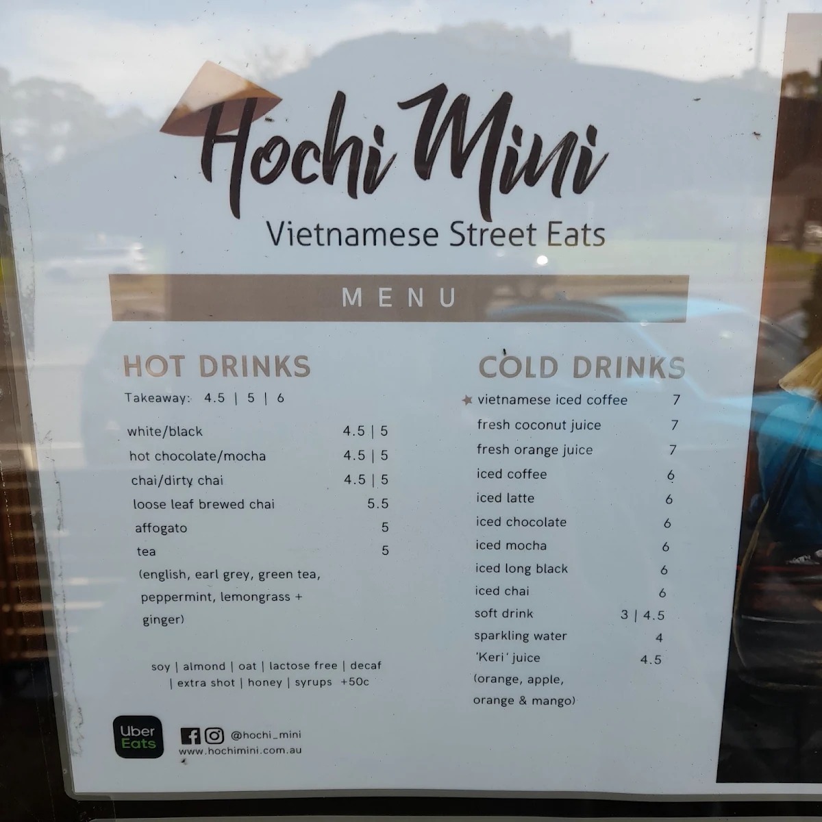 Menu, Hochi Mini
