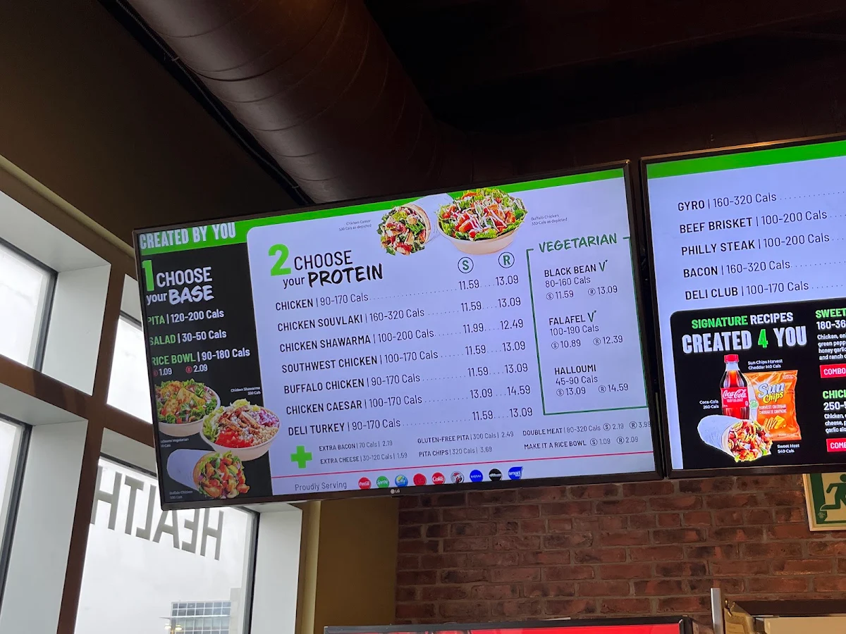 Menu, Pita Pit