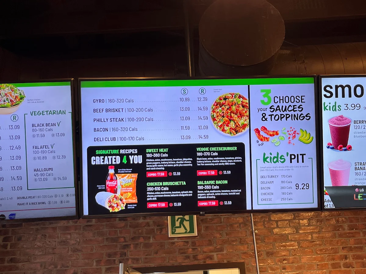 Menu, Pita Pit
