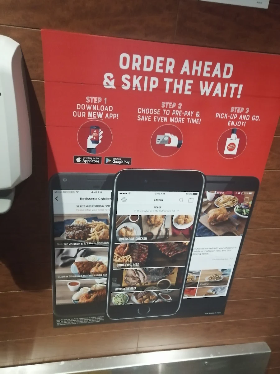 Menu, Harvey's