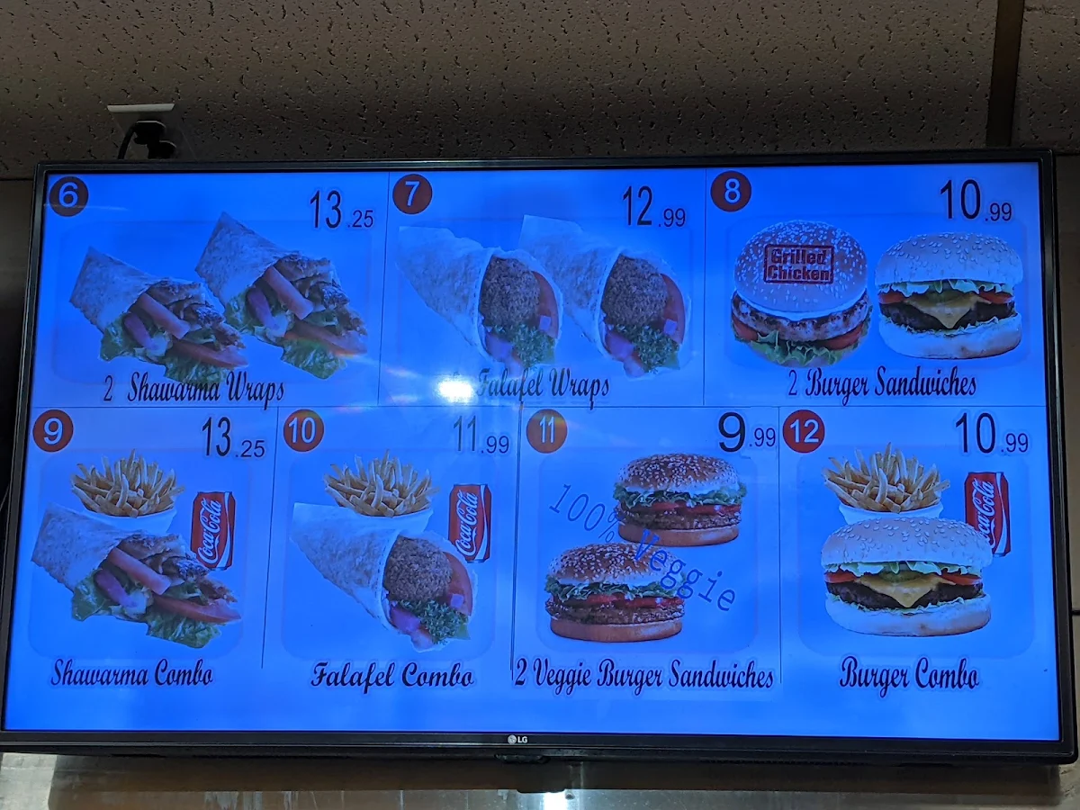 Menu, Amazing Shawarma Restaurant