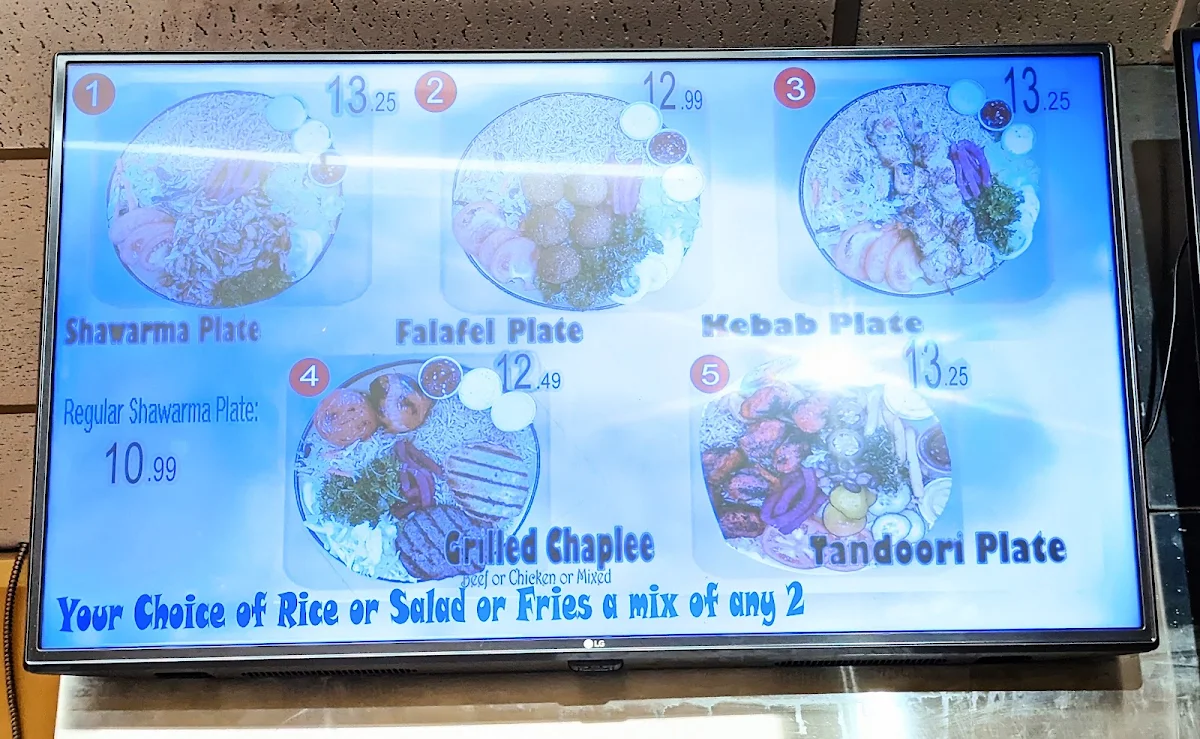 Menu, Amazing Shawarma Restaurant