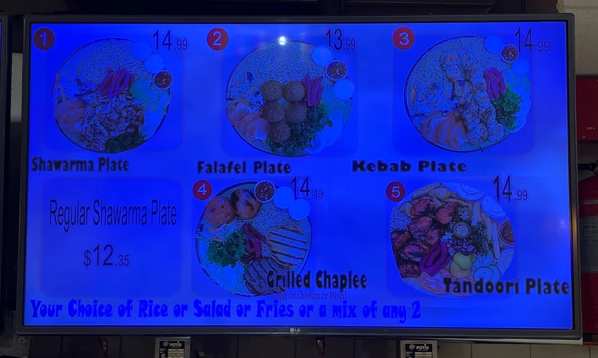 Menu, Amazing Shawarma Restaurant
