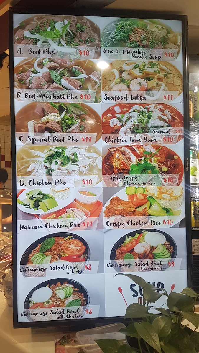 Menu, Six Avenue