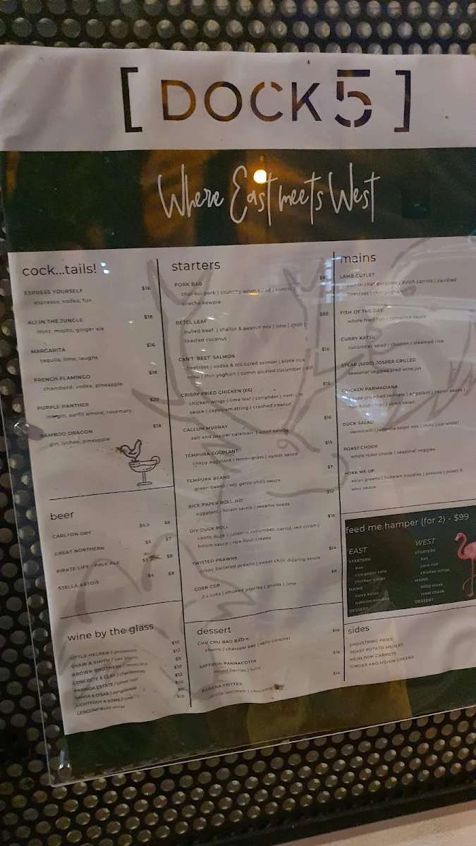 Menu, Dock 5
