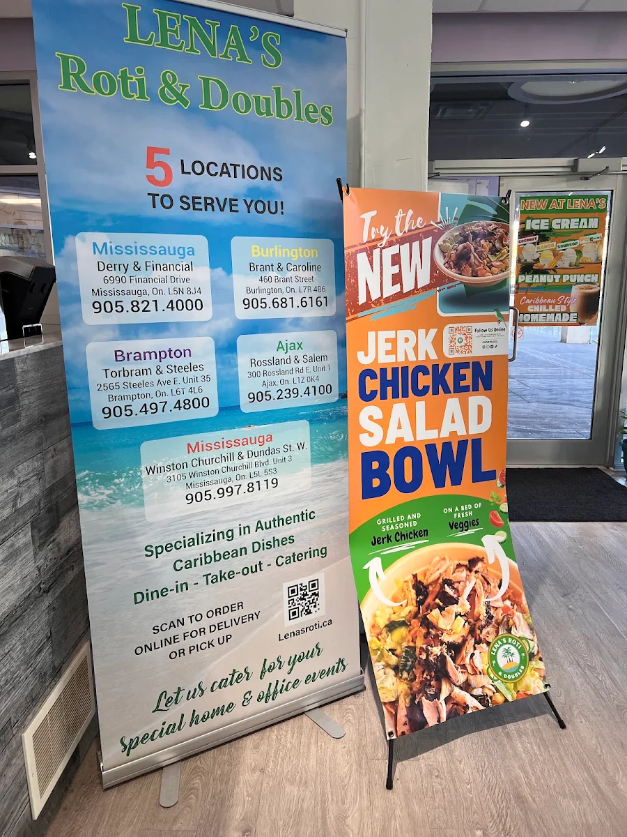 Menu, Lena's Roti & Doubles