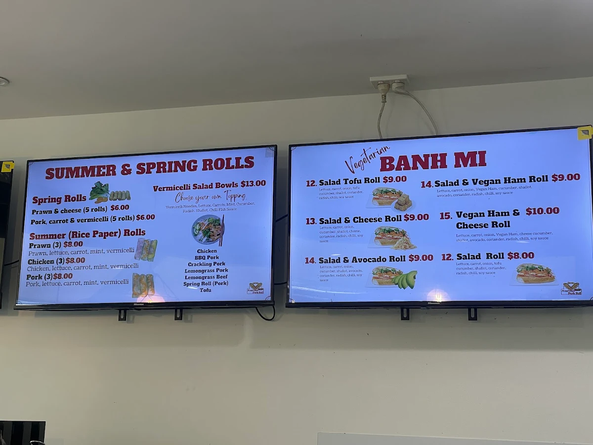 Menu, Newtown Pork Roll
