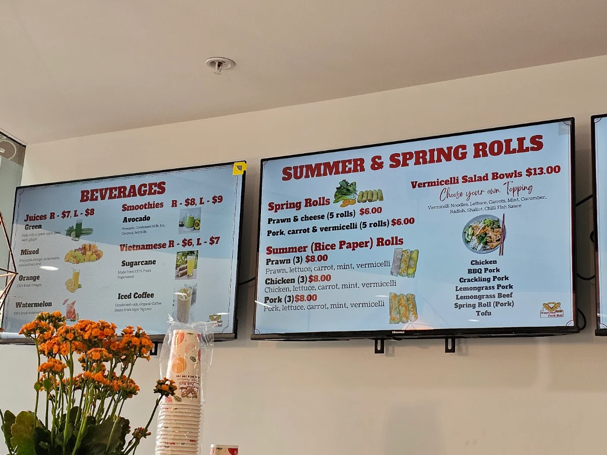Menu, Newtown Pork Roll