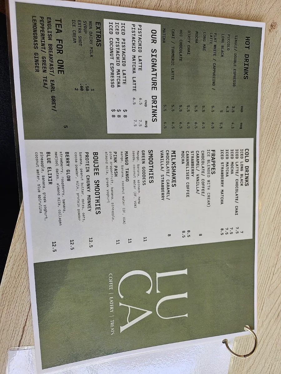 Menu, LUCA