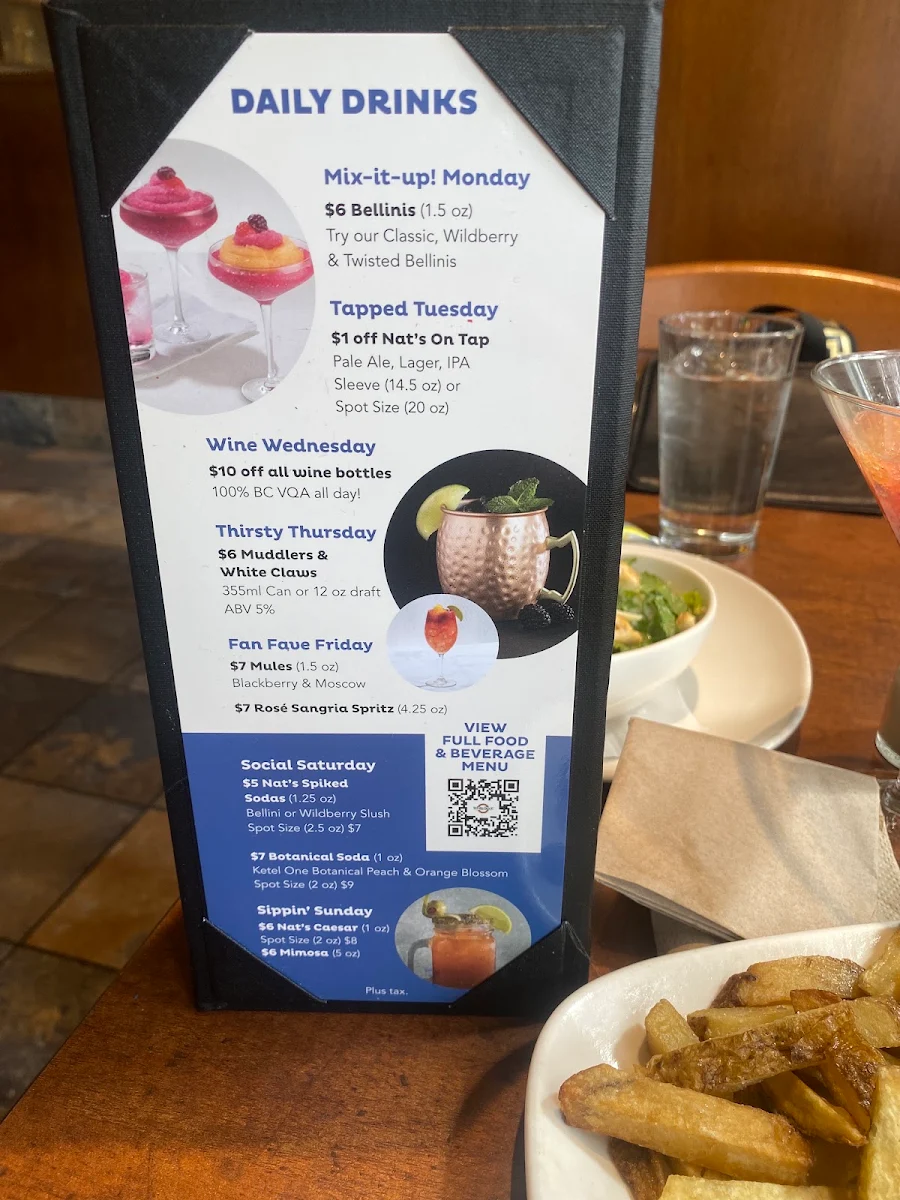 Menu, White Spot Coquitlam