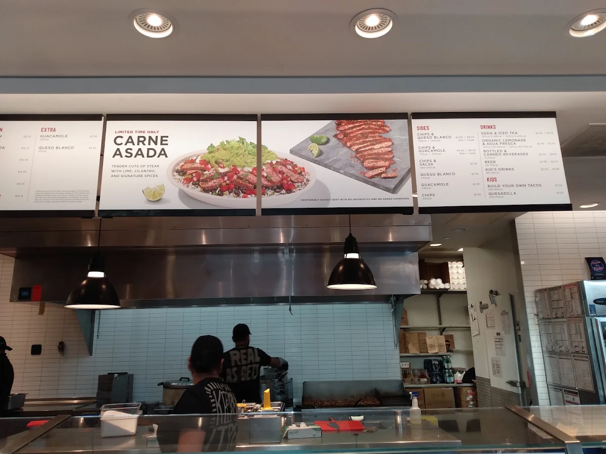 Menu, Chipotle Mexican Grill