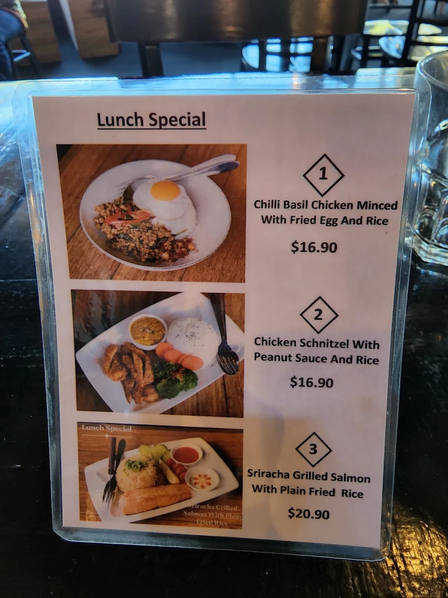Menu, Limlong Thai Restaurant