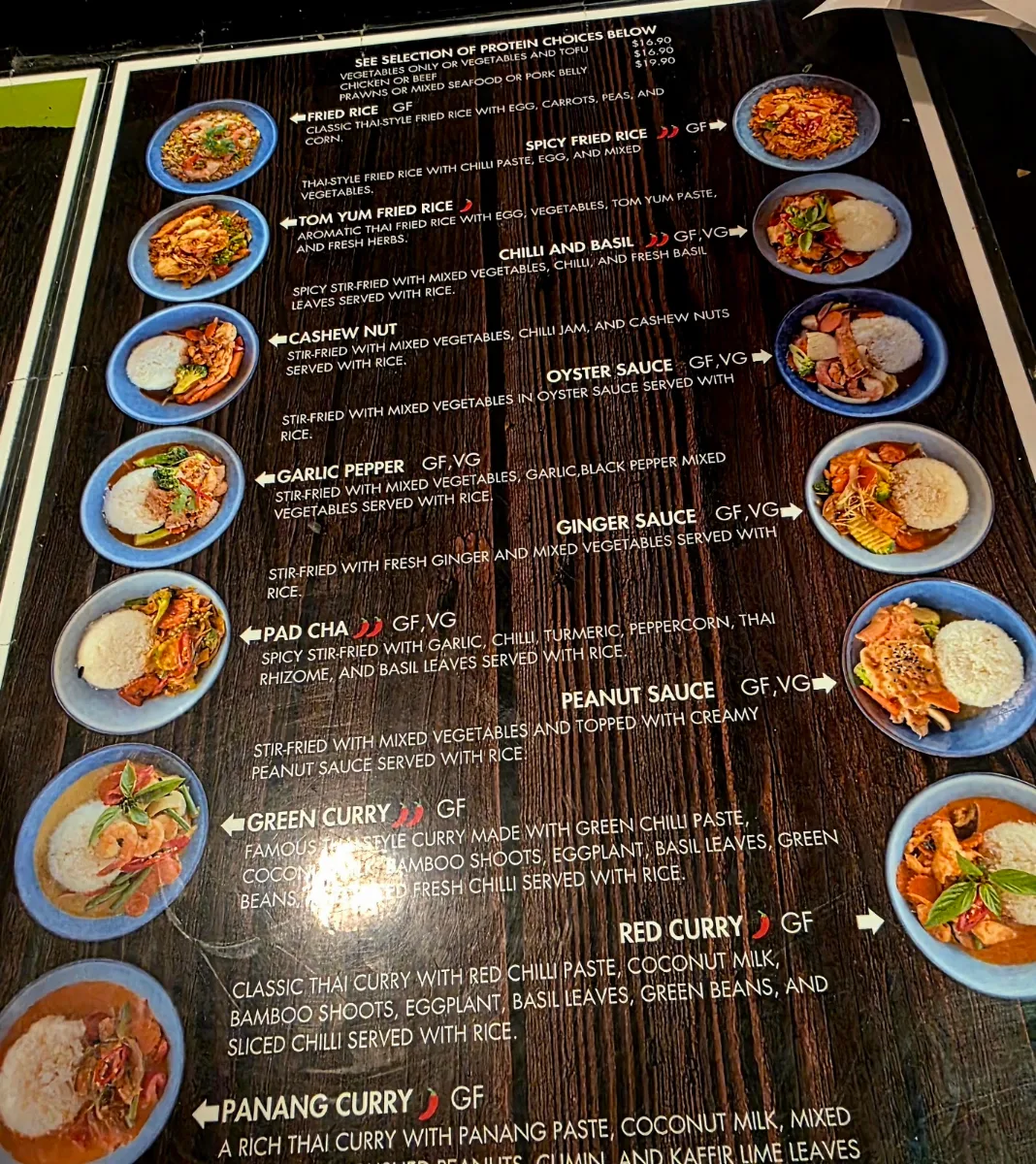 Menu, Limlong Thai Restaurant