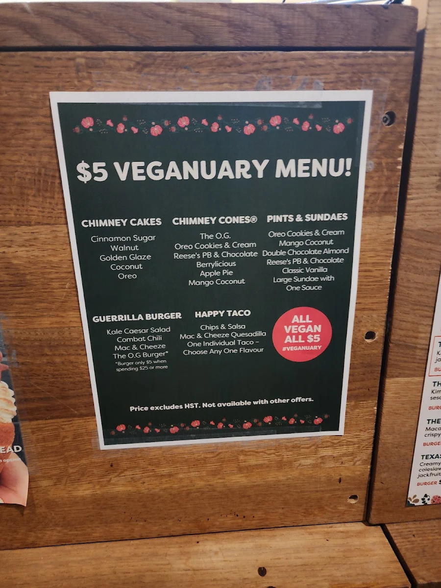 Menu, Happy Taco (located inside Eva's Original)