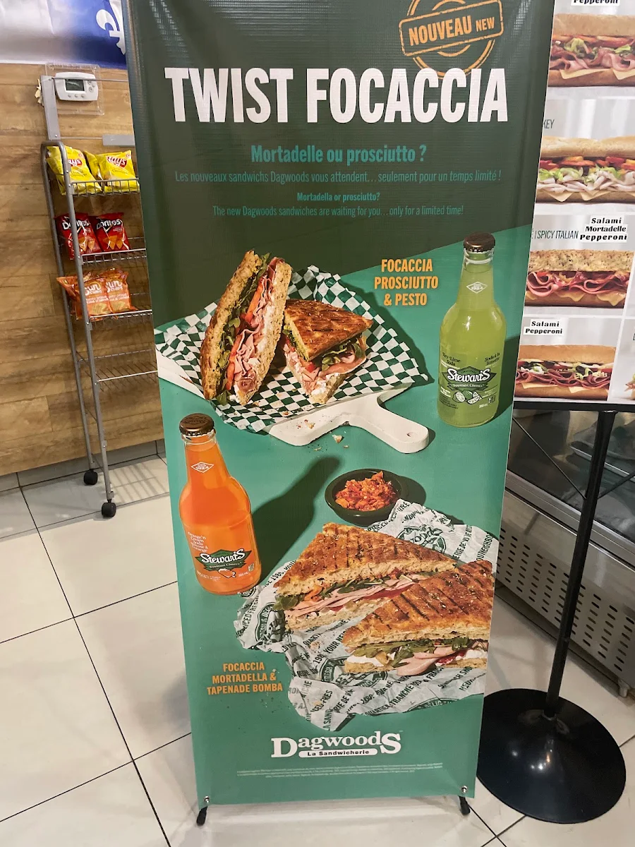 Menu, Dagwoods La Sandwicherie