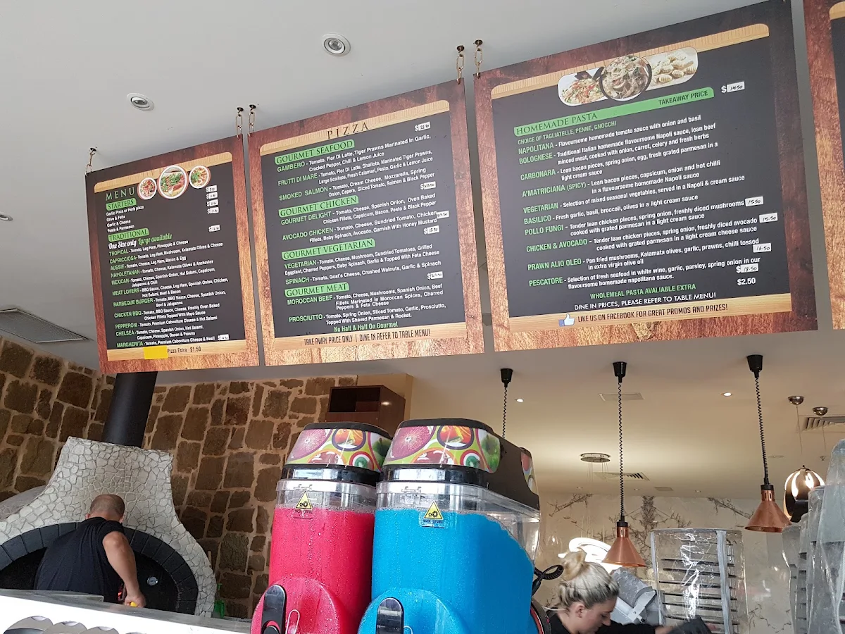 Menu, Cucina Dolce Wood Fired Pizza Restaurant Chelsea