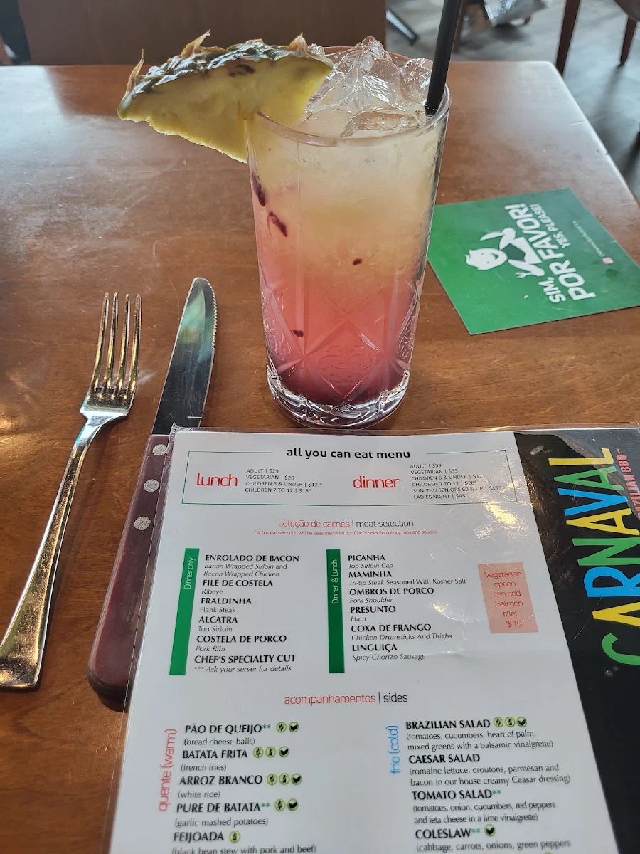 Menu, Carnaval Brazilian BBQ