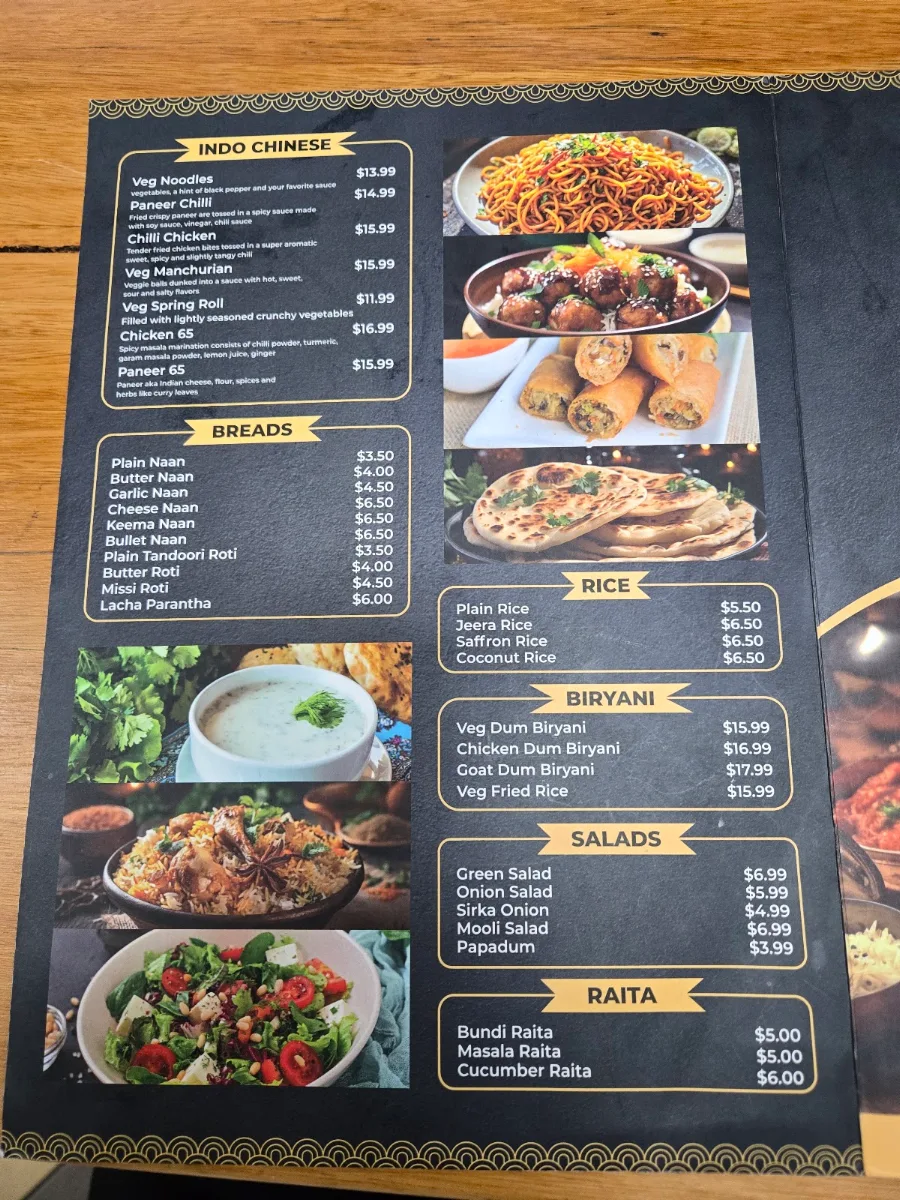 Menu, Swagath Grand Epping