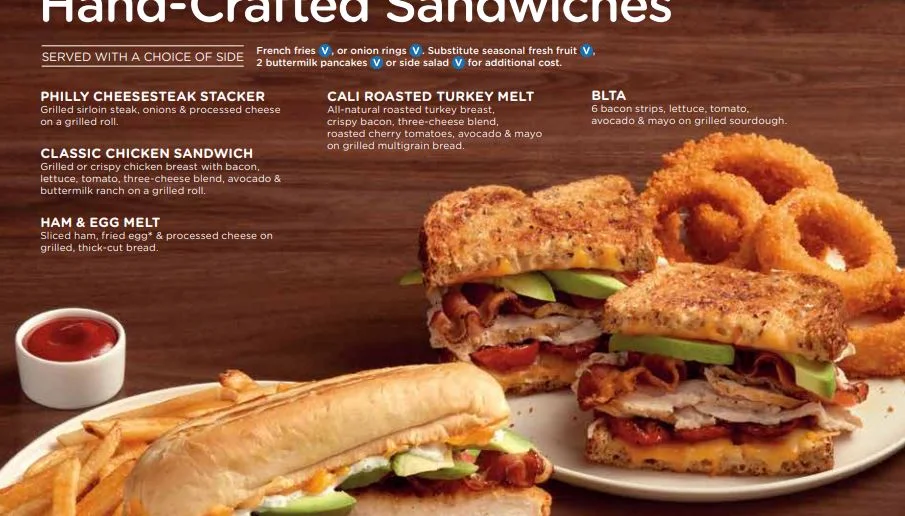 Menu, IHOP