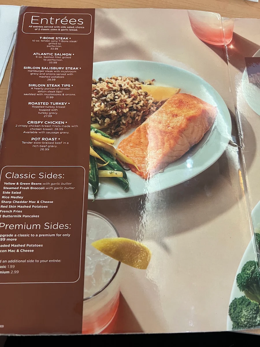 Menu, IHOP