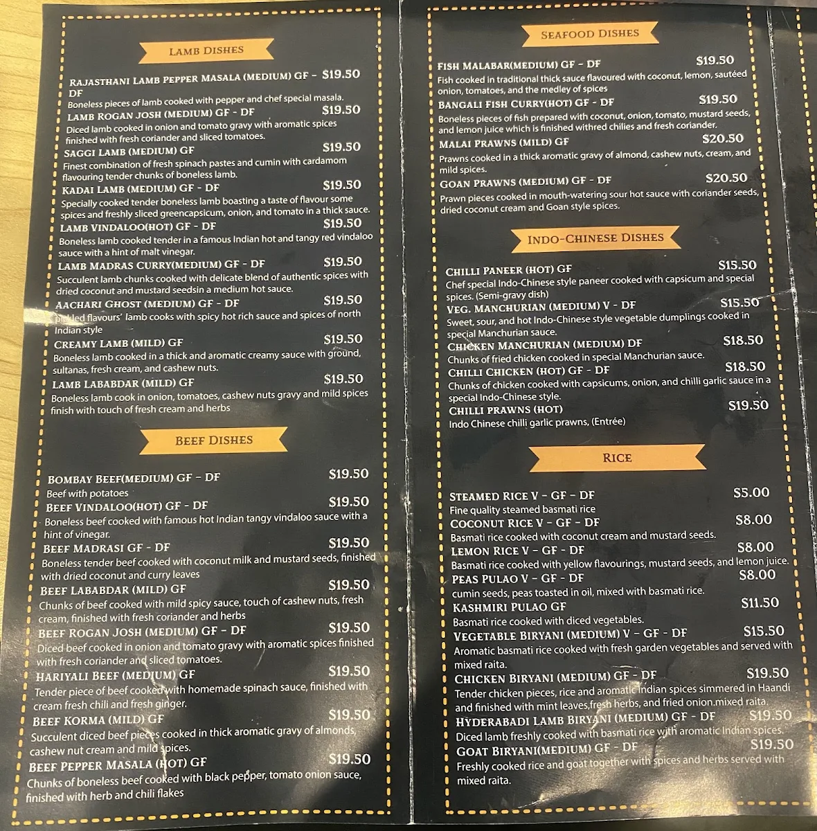 Menu, The Indian Hut -Indian and Nepalese Restaurant