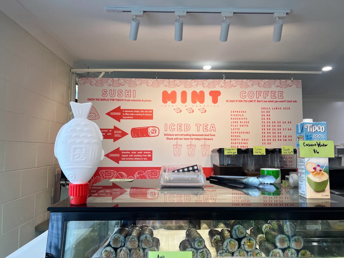 Menu, Mint Sushi
