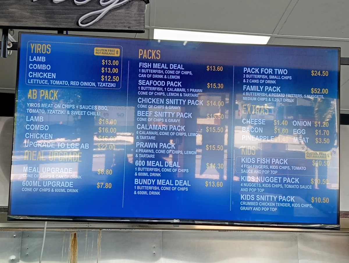 Menu, J F & C