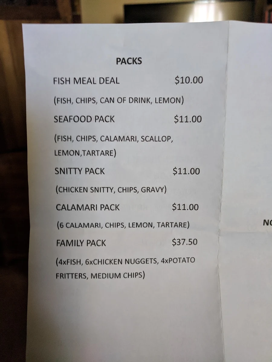 Menu, J F & C