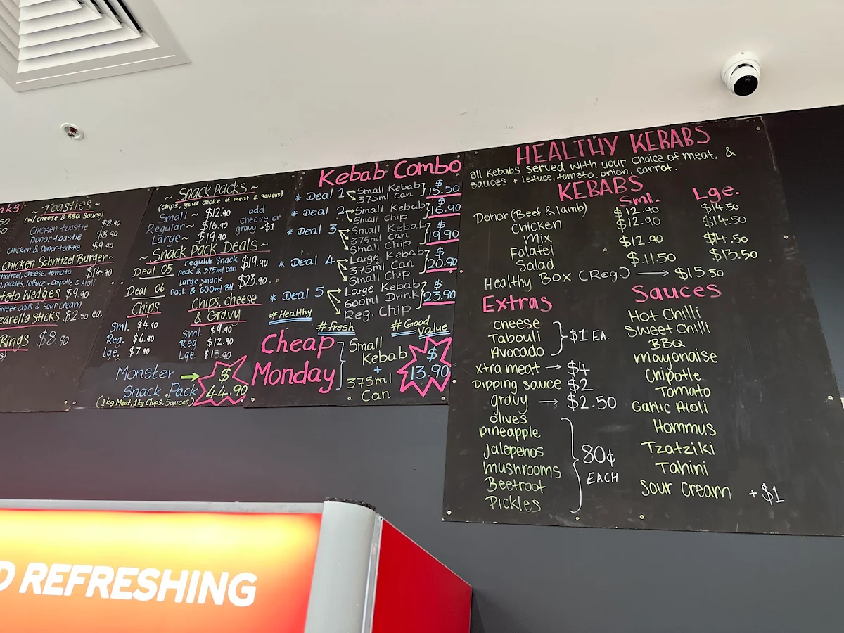 Menu, Kebab Express Riverway Plaza